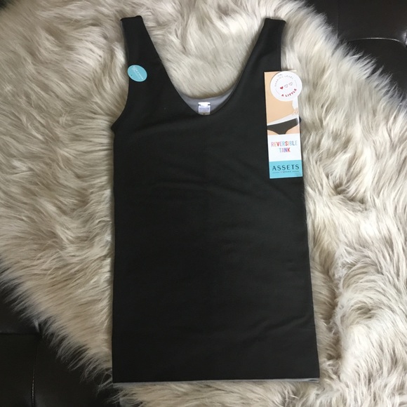 Spanx Assets Tops - Spanx 4-Way Shaping Tank Top Black/Gray Medium NWT
